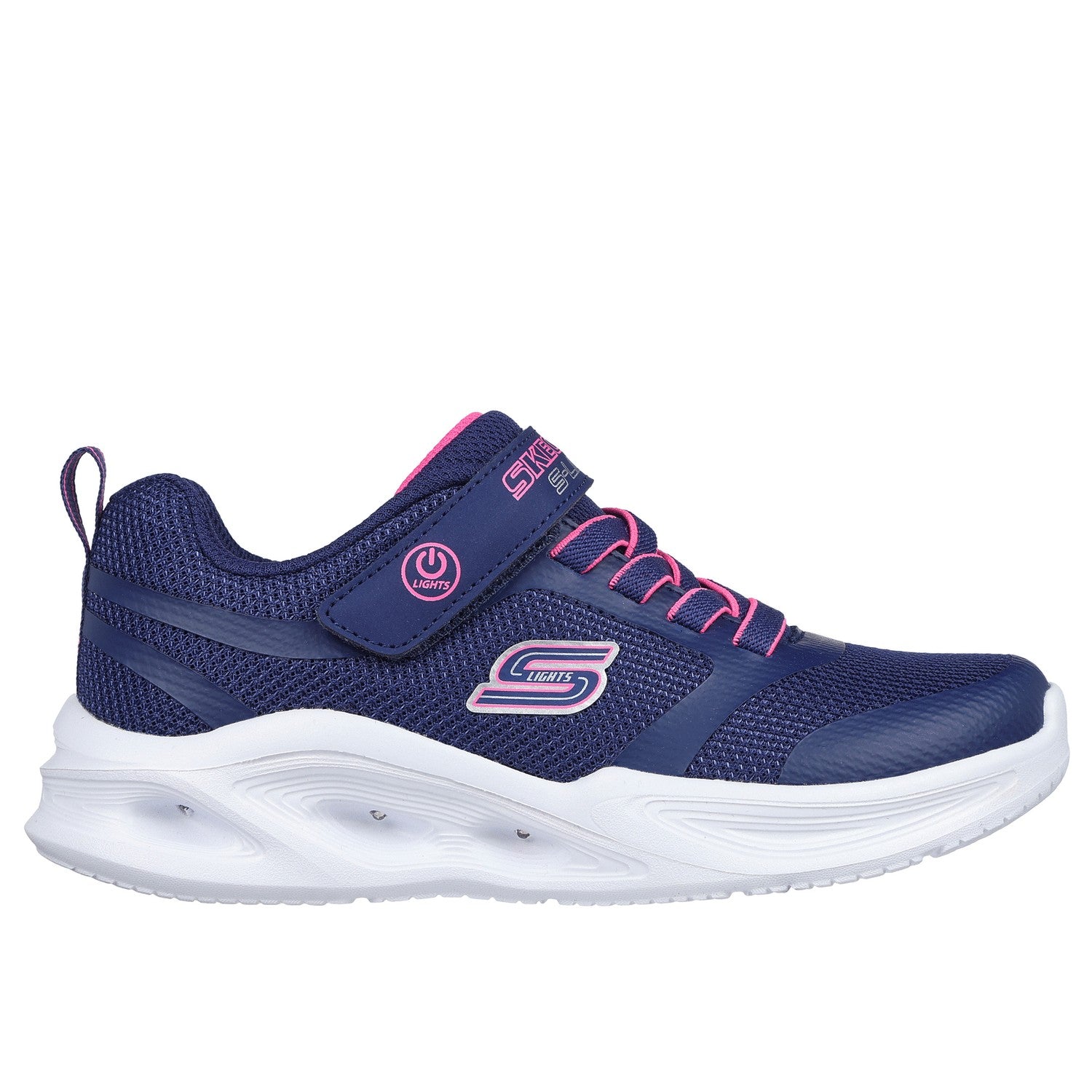 Purple-White-Pink - Lifestyle - Skechers Girls Sola Glow Trainers