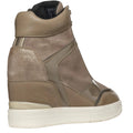 Dark Taupe - Pack Shot - Geox Womens-Ladies D Maurica B Suede Trainers