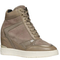 Dark Taupe - Front - Geox Womens-Ladies D Maurica B Suede Trainers