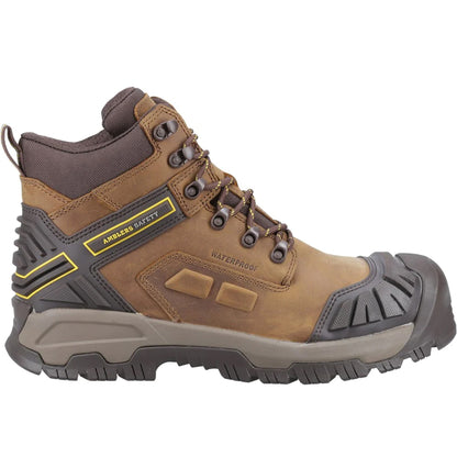 Brown - Lifestyle - Amblers Mens Quarry Grain Leather Safety Boots