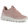 Light Rose - Front - Geox Womens-Ladies D Spherica A Suede Trainers
