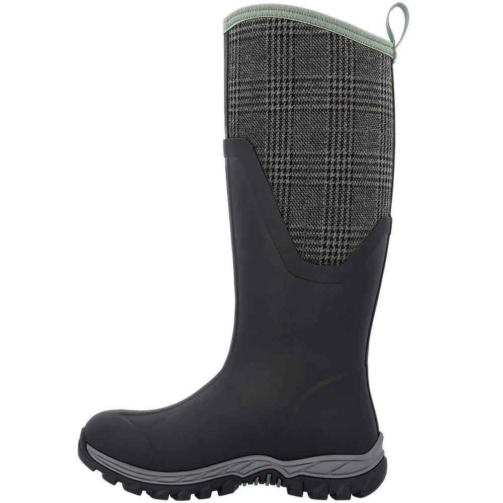 Black - Lifestyle - Muck Boots Womens-Ladies Arctic Sport II Plaid Tall Wellington Boots