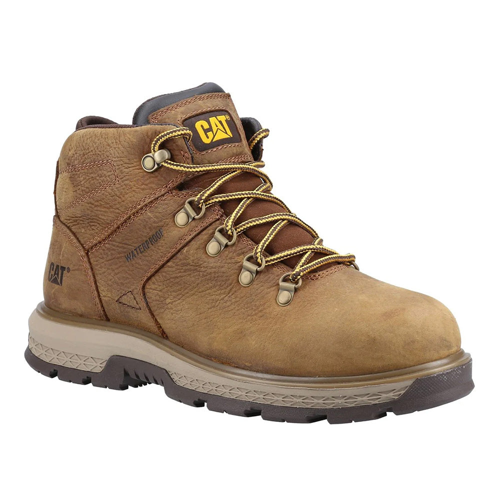 Pyramid - Front - CAT Lifestyle Mens Exposition Hiker Leather Safety Boots