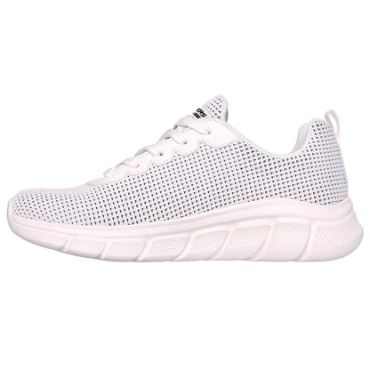 White - Lifestyle - Skechers Womens-Ladies Bobs Sport B Flex - Visionary Essence Trainers