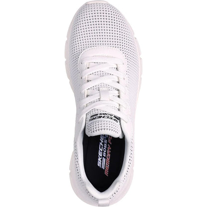 White - Pack Shot - Skechers Womens-Ladies Bobs Sport B Flex - Visionary Essence Trainers