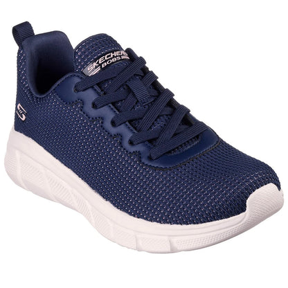 Navy - Front - Skechers Womens-Ladies Bobs Sport B Flex - Visionary Essence Trainers
