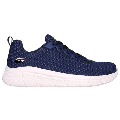 Navy - Side - Skechers Womens-Ladies Bobs Sport B Flex - Visionary Essence Trainers