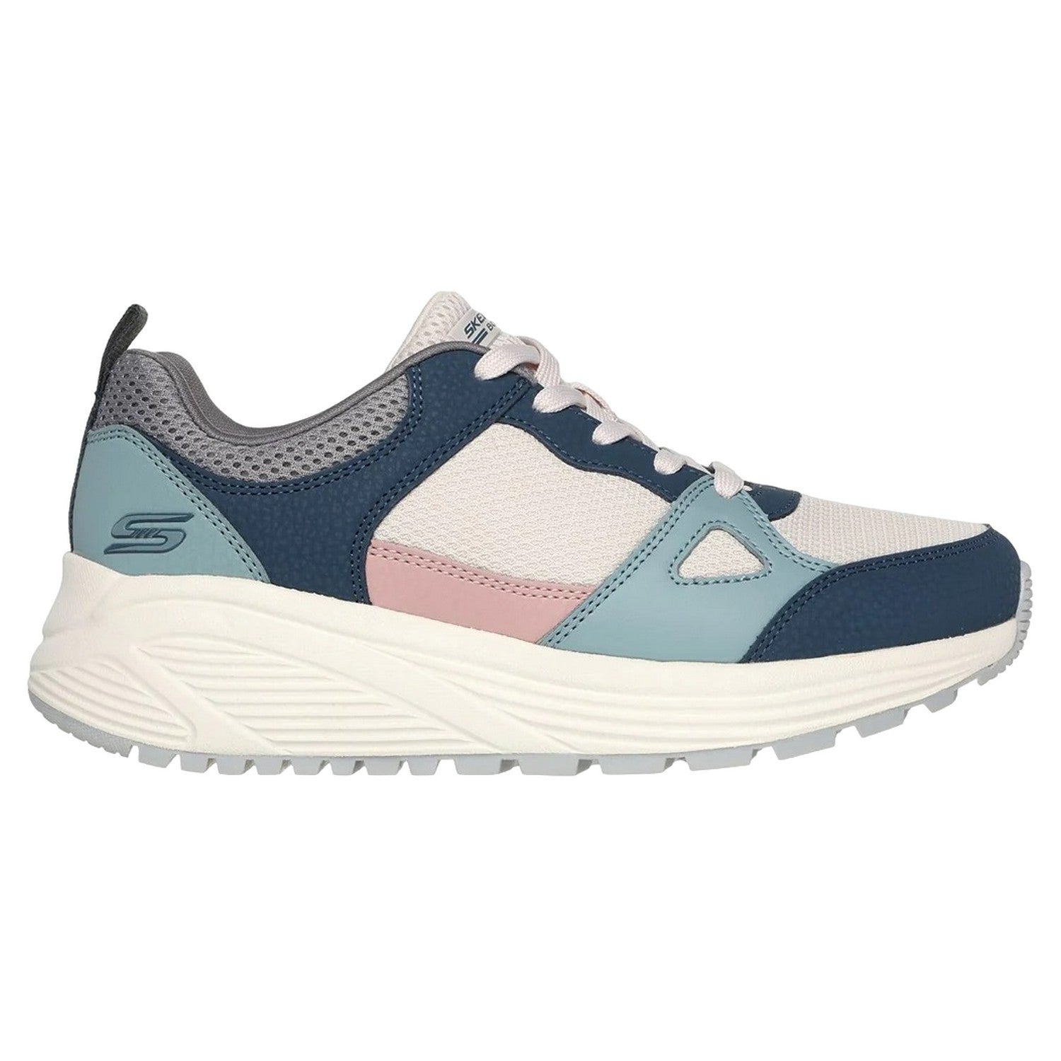 Blue - Back - Skechers Womens-Ladies Bobs Sparrow 2.0 Retro Trainers