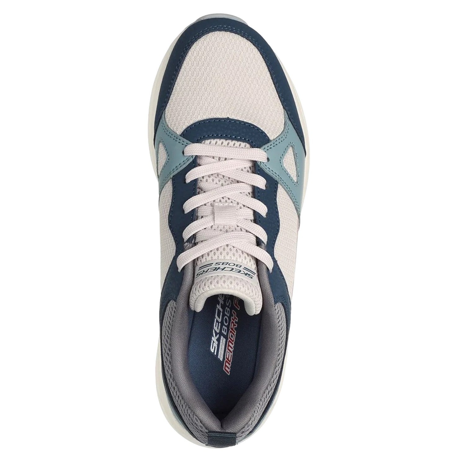 Blue - Side - Skechers Womens-Ladies Bobs Sparrow 2.0 Retro Trainers