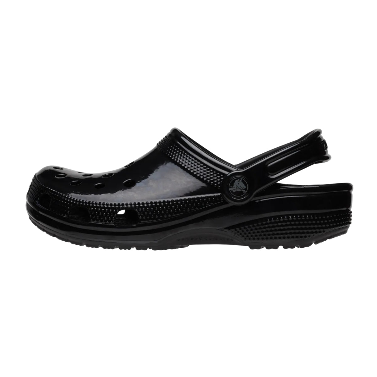 Black - Side - Crocs Childrens-Kids Classic Clogs