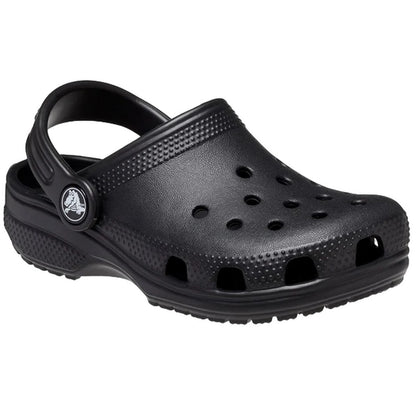 Black - Front - Crocs Childrens-Kids Classic Clogs