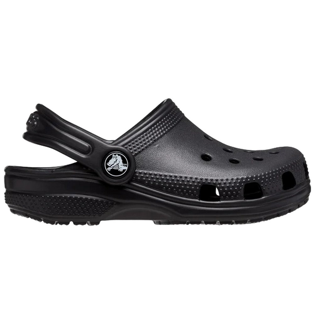 Black - Side - Crocs Childrens-Kids Classic Clogs