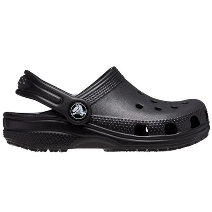 Black - Side - Crocs Childrens-Kids Classic Clogs