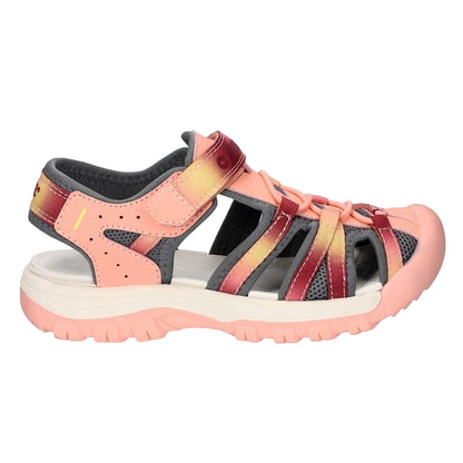 Peach Pink-Persian Red - Back - Hi-Tec Girls Jack JRG Sandals