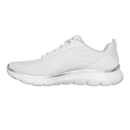 White-Silver - Back - Skechers Womens-Ladies Flex Appeal 5.0 Uptake Contrast Trainers