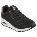 Black - Front - Skechers Womens-Ladies Uno Shimmer Away Trainers