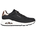 Black - Back - Skechers Womens-Ladies Uno Shimmer Away Trainers