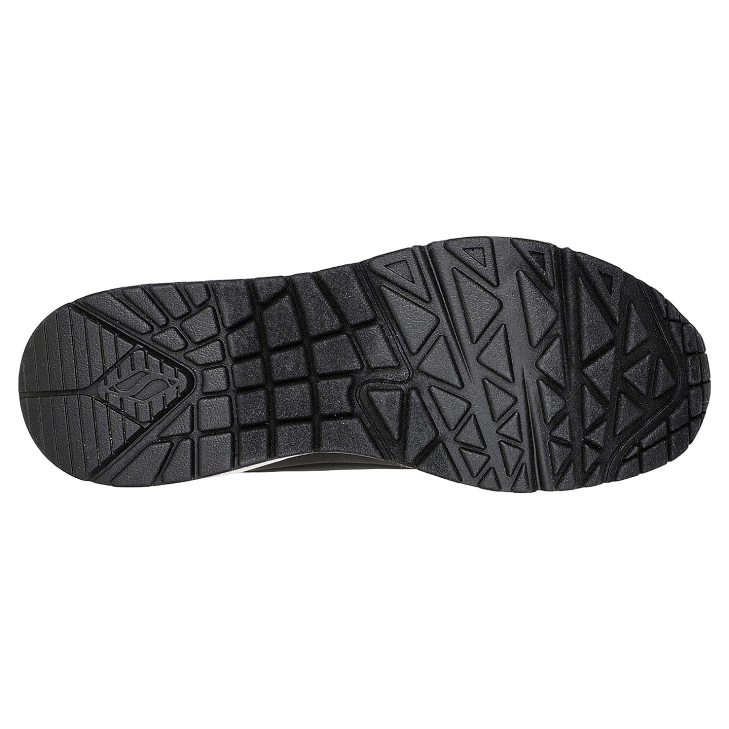 Black - Side - Skechers Womens-Ladies Uno Shimmer Away Trainers