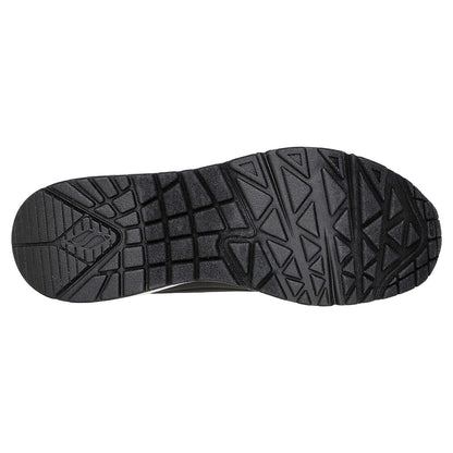 Black - Side - Skechers Womens-Ladies Uno Shimmer Away Trainers