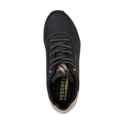 Black - Lifestyle - Skechers Womens-Ladies Uno Shimmer Away Trainers
