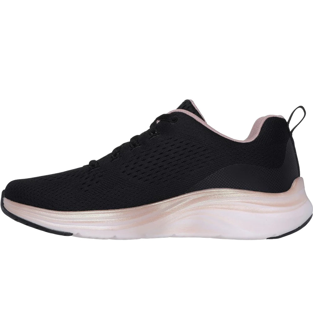 Black-Rose Gold - Back - Skechers Womens-Ladies Midnight Glimmer Vapor Foam Trainers