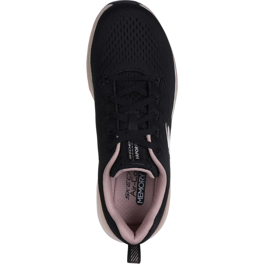 Black-Rose Gold - Lifestyle - Skechers Womens-Ladies Midnight Glimmer Vapor Foam Trainers