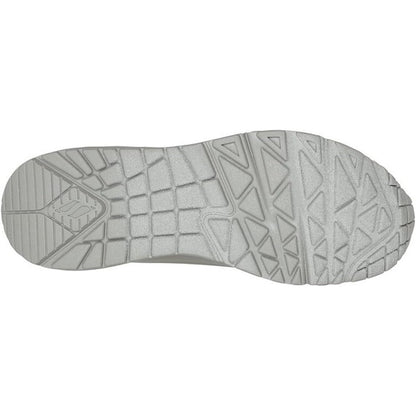 Light Grey - Pack Shot - Skechers Mens Uno Stand On Air Lace Up Trainers