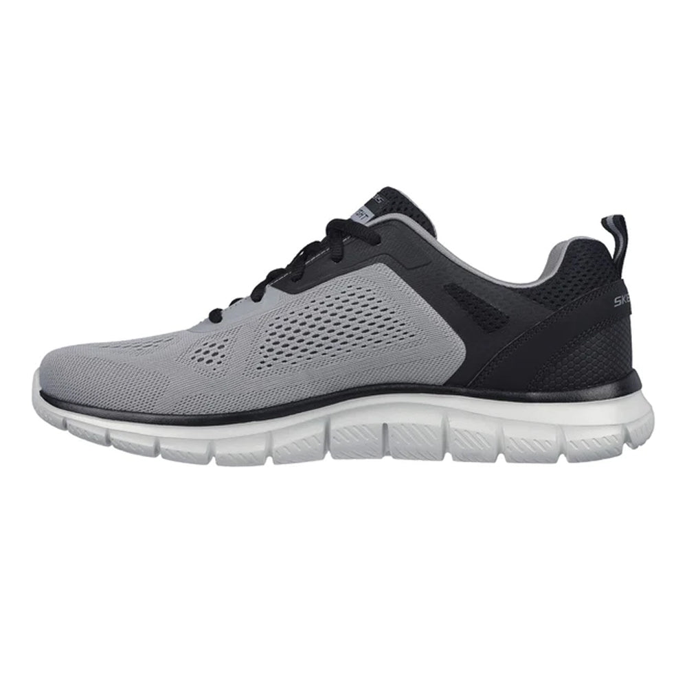 Grey-Black - Back - Skechers Mens Track Broader Trainers