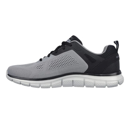 Grey-Black - Back - Skechers Mens Track Broader Trainers