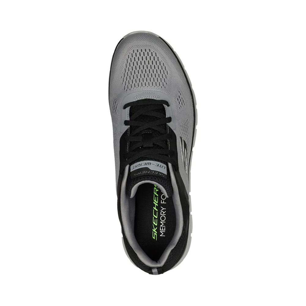 Grey-Black - Lifestyle - Skechers Mens Track Broader Trainers