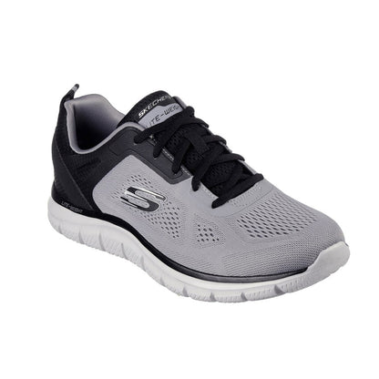 Grey-Black - Front - Skechers Mens Track Broader Trainers