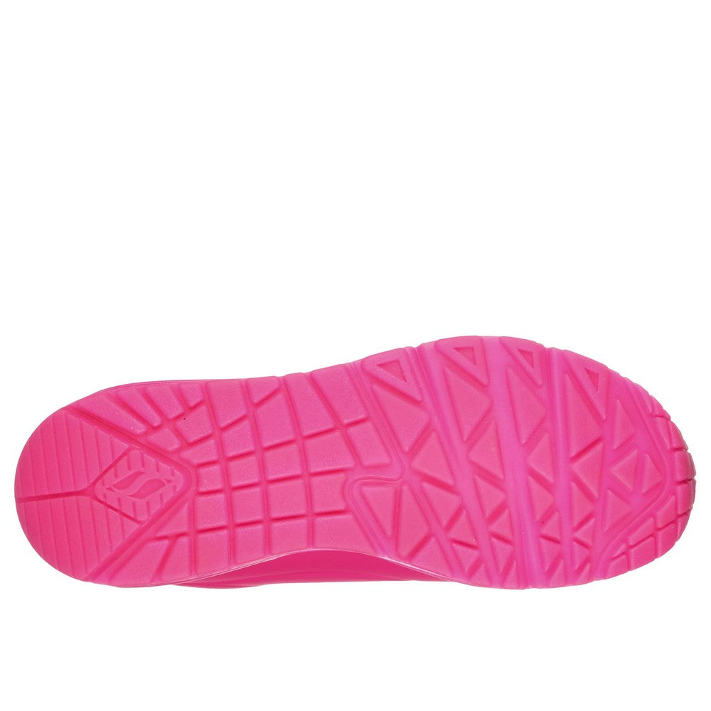 Hot Pink - Pack Shot - Skechers Womens-Ladies Uno - Night Shades Trainers