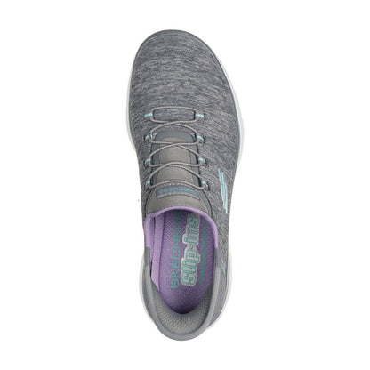Grey - Lifestyle - Skechers Womens-Ladies Summits Dazzling Haze Trainers