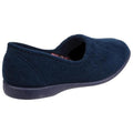 Navy - Side - GBS Audrey Ladies Slipper - Womens Slippers