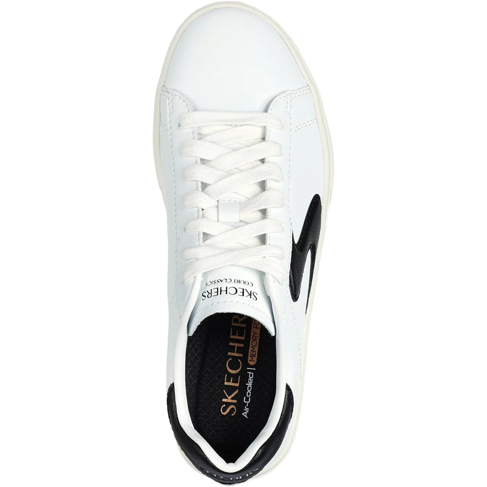 White-Black - Side - Skechers Womens-Ladies Eden LX Beaming Glory Trainers