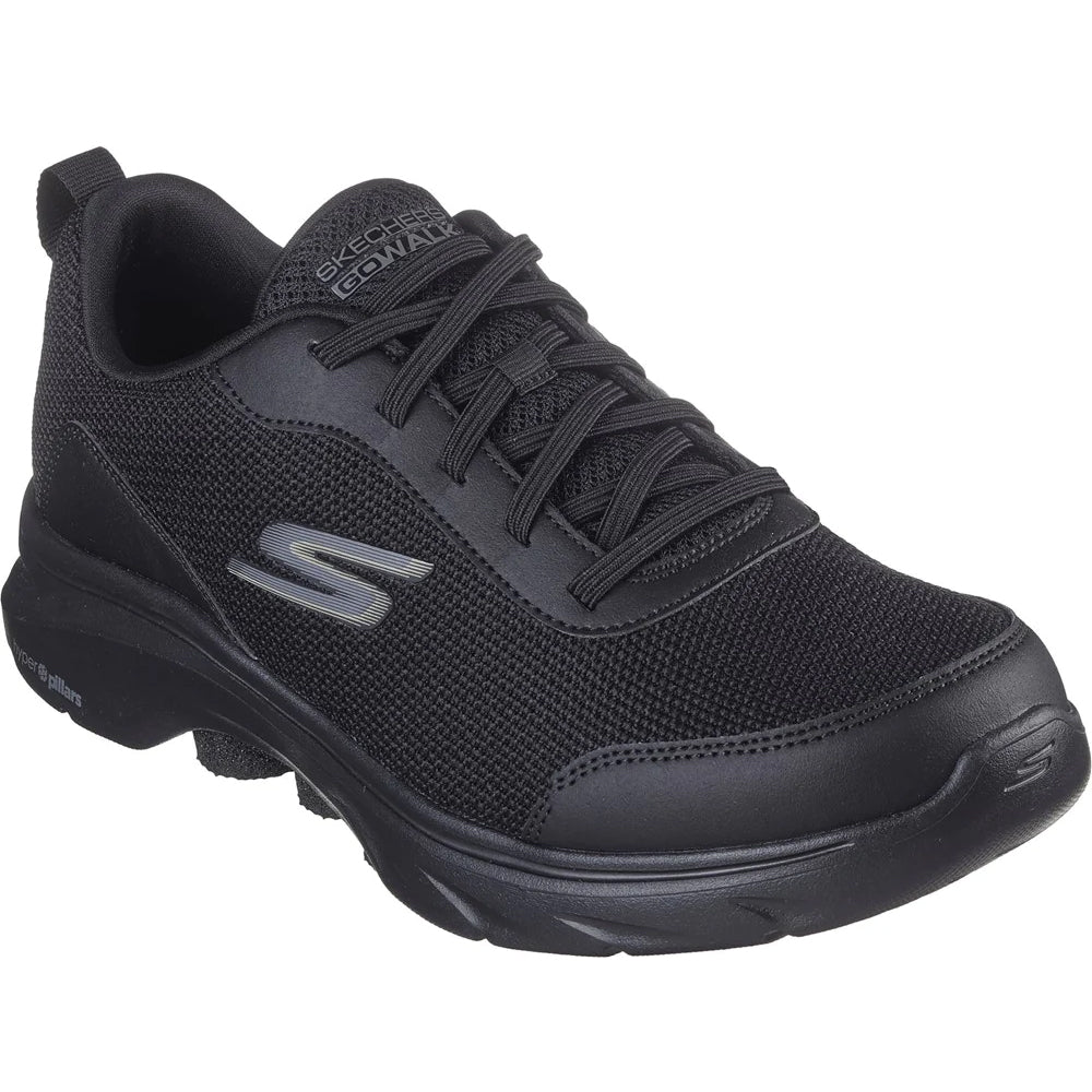 Black - Front - Skechers Mens Go Walk 7 Trainers