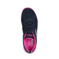 Navy-Hot Pink - Lifestyle - Skechers Womens-Ladies Flex Appeal 5.0 Fresh Touch Leather Trainers