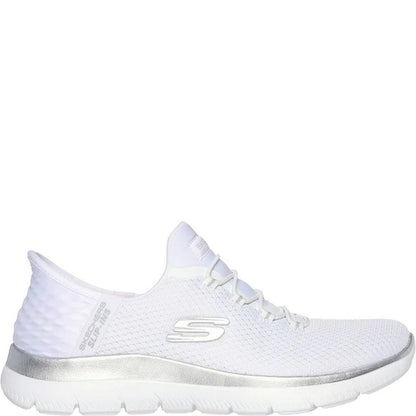 White-Silver - Side - Skechers Womens-Ladies Summits - Diamond Dream Trainers