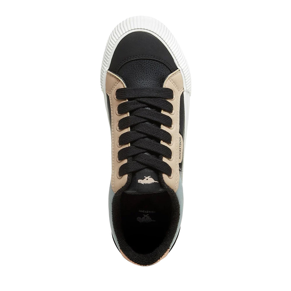 Black - Lifestyle - Rocket Dog Womens-Ladies Cheery Sporty Colour Block Trainers