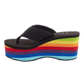 Black-Multicoloured - Side - Rocket Dog Womens-Ladies Webbing Sandals