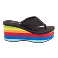 Black-Multicoloured - Lifestyle - Rocket Dog Womens-Ladies Webbing Sandals