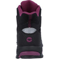 Black-Burgundy - Back - Hi-Tec Womens-Ladies Jackdaw Waterproof Mid Cut Boots