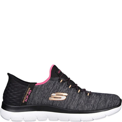 Black-Multicoloured - Side - Skechers Womens-Ladies Summits Dazzling Haze Wide Trainers