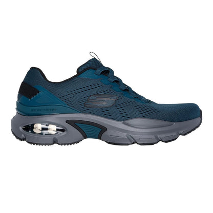 Teal-Black - Side - Skechers Mens Ventura Skech-Air Trainers