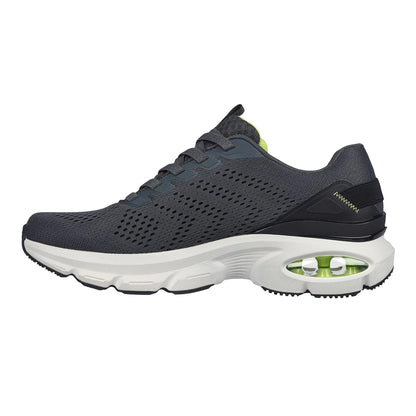 Charcoal-Lime - Back - Skechers Mens Ventura Skech-Air Trainers