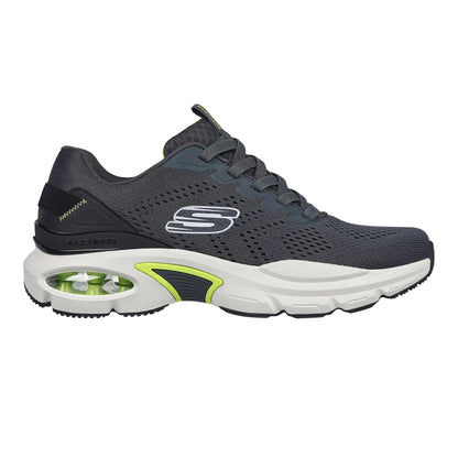 Charcoal-Lime - Side - Skechers Mens Ventura Skech-Air Trainers