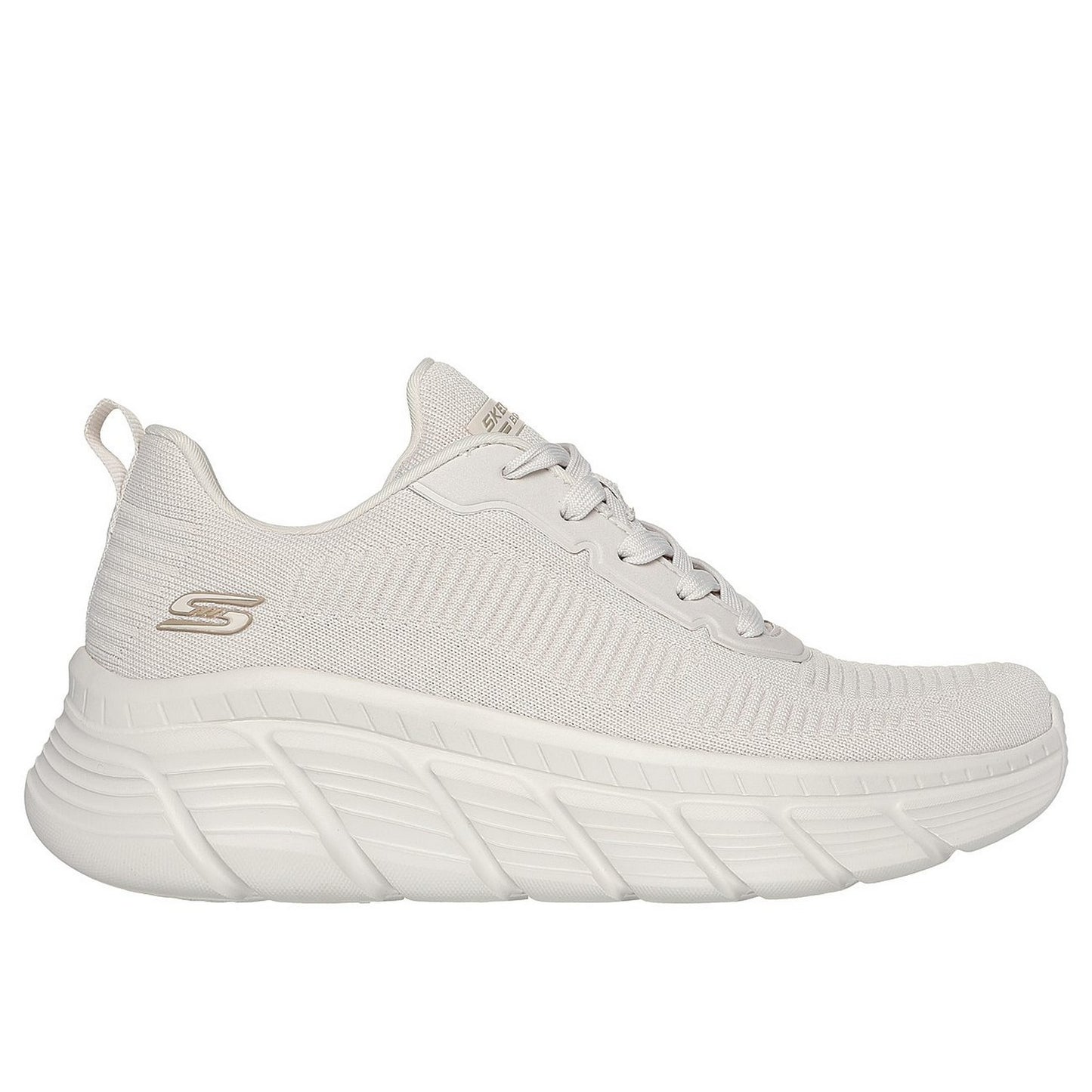 Off White - Side - Skechers Womens-Ladies Bobs B Flex Hi Flying Trainers