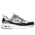 Grey-Multicoloured - Side - Skechers Mens Court Yatton Suede Skech-Air Trainers