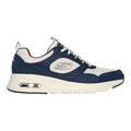 Navy-Natural - Side - Skechers Mens Court Yatton Suede Skech-Air Trainers