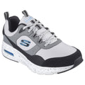 Grey-Multicoloured - Front - Skechers Mens Court Yatton Suede Skech-Air Trainers